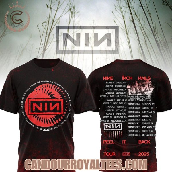 Nine Inch Nails Peel It Back Tour 2025 Tshirt