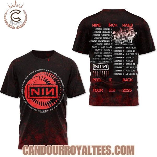 Nine Inch Nails Peel It Back Tour 2025 Tshirt