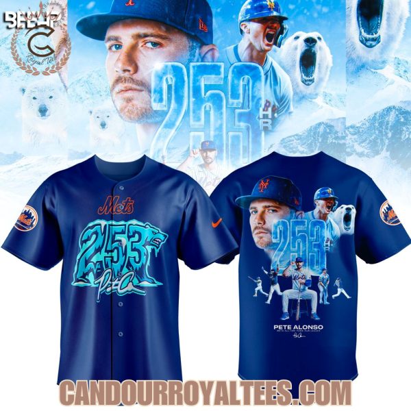 Pete Alonso Hits Home Run 253 Baseball Jersey