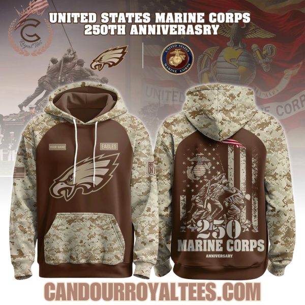 Philadelphia Eagles U.S.M.C 250th Birthday Hoodie