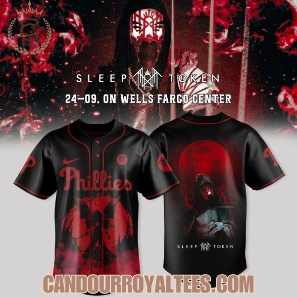 Philadelphia Phillies x Sleep Token Even in Arcadia Tour Merch Baseball Jersey