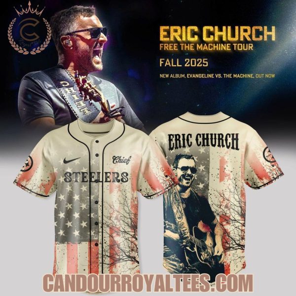 Pittsburgh Steelers x Eric Church – Free the Machine Tour 2025 Jersey