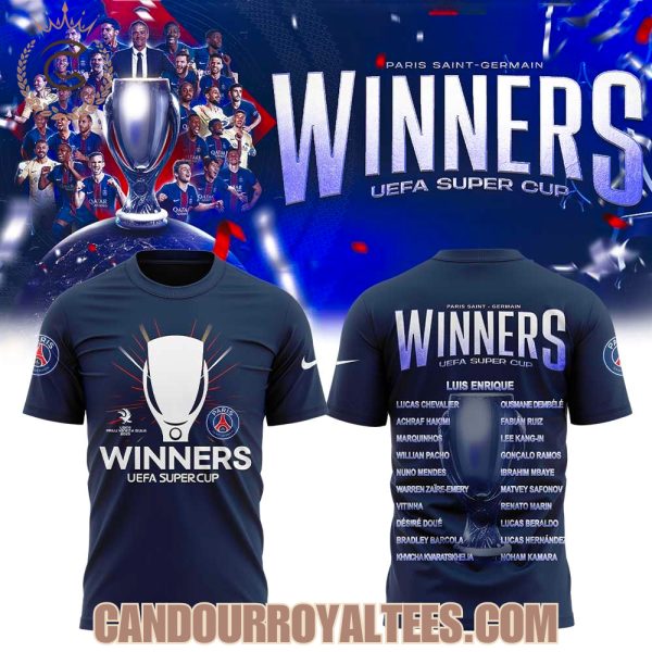 PSG UEFA Super Cup Winners 2025 Tshirt