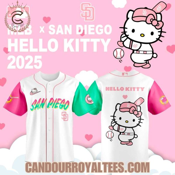 San Diego Padres Hello Kitty 2025 White Jersey