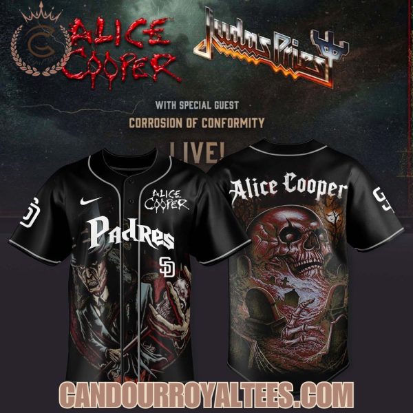 San Diego Padres x Alice Cooper & Judas Priest-North American Co-Headlining Tour 2025 Jersey