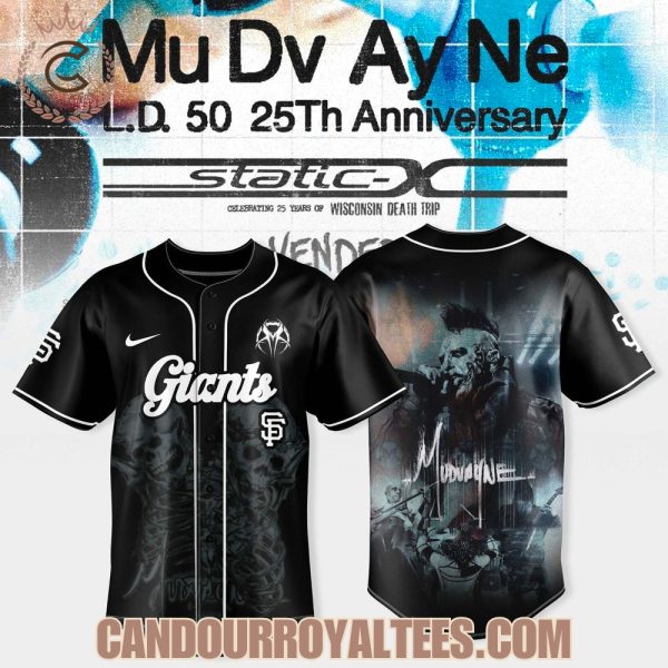 San Francisco Giants x Mudvayne L.D. 50 25th Anniversary Tour 2025 Jersey