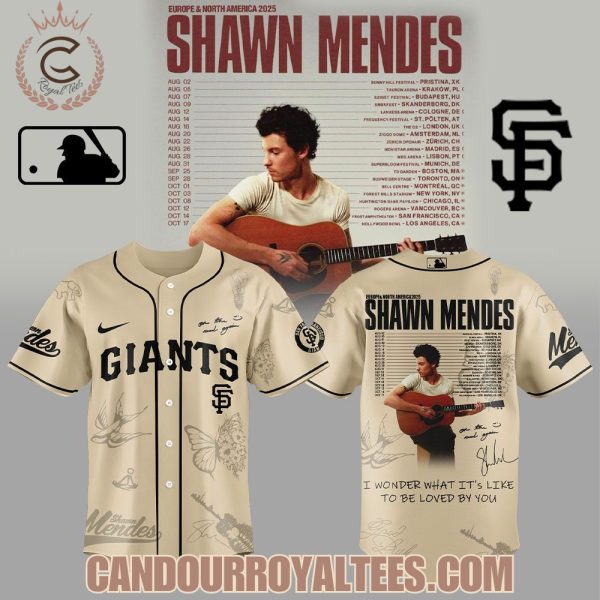 San Francisco Giants x Shawn Mendes 2025 European And North American Tour Jersey