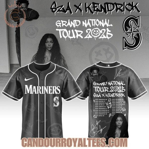 Seattle Mariners x Kendrick Lamar x SZA Grand National Tour 2025 Jersey