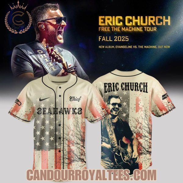 Seattle Seahawks x Eric Church – Free the Machine Tour 2025 Jersey
