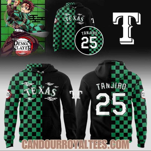 Texas Rangers Demon Slayer Night Tanjiro Hoodie