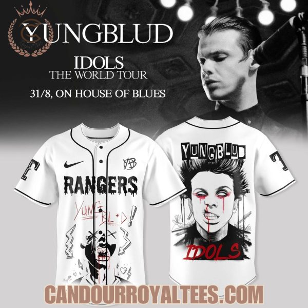 Texas Rangers x Yungblud Idols The World Tour Baseball Jersey