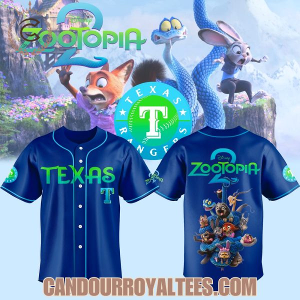 Texas Rangers x Zootopia 2 Jersey 2025