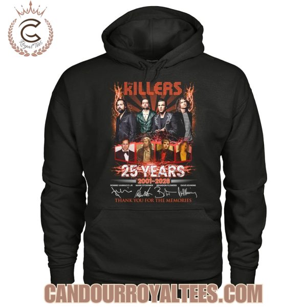 The Killers 25 Years 2001-2026 Thank You For The Memories T-Shirt