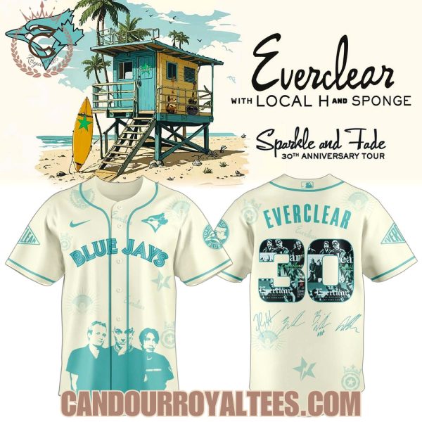 Toronto Blue Jays x Everclear Sparkle And Fade 30th Anniversary Tour 2025 Jersey