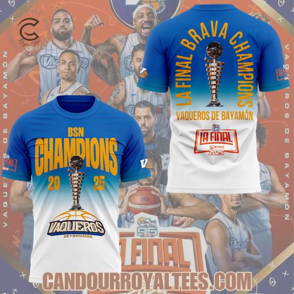 Vaqueros de Bayamon Champions Baloncesto Superior Nacional 2025 Tshirt, Hoodie