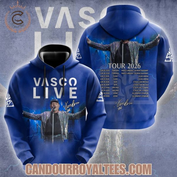Vasco Rossi Tour 2026 Tshirt, Hoodie