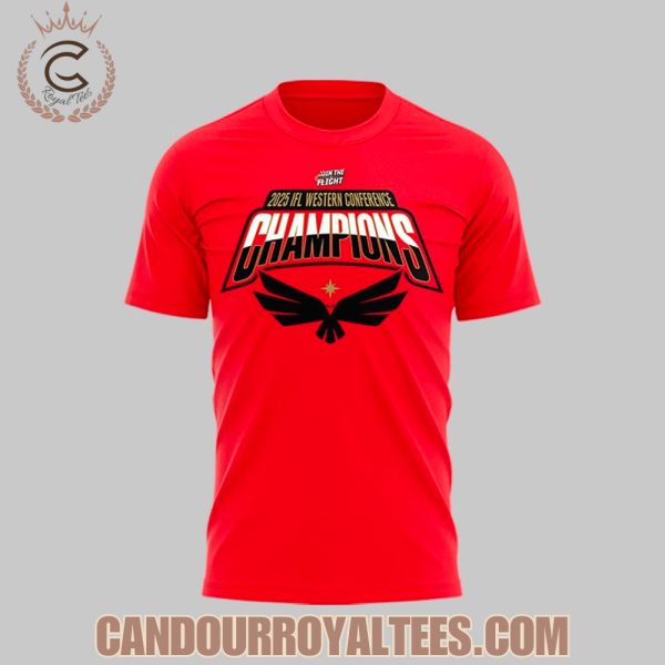 Vegas Knight Hawks 2025 IFL Western Conference Champions T-Shirt