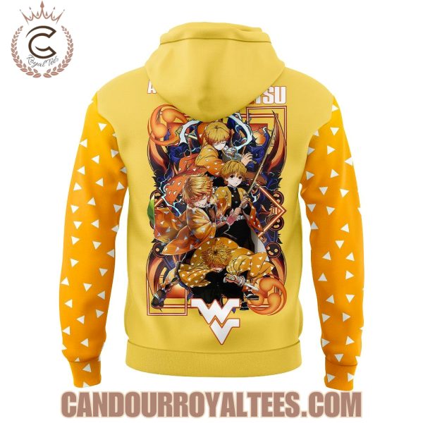 West Virginia Mountaineers x Demon Slayer Agatsuma Zenitsu Hoodie