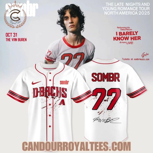 Arizona Diamondbacks X Sombr – The Late Nights & Young Romance Tour Merch Jersey