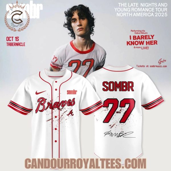 Atlanta Braves X Sombr – The Late Nights & Young Romance Tour Merch Jersey