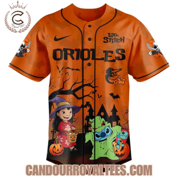 Baltimore Orioles x 626 Lilo & Stitch Trick or Treat Jersey