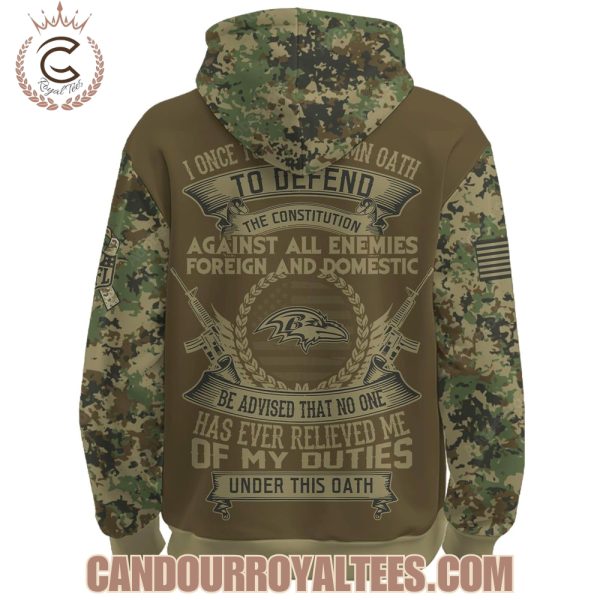 Baltimore Ravens Happy Veterans Day Night Game Hoodie