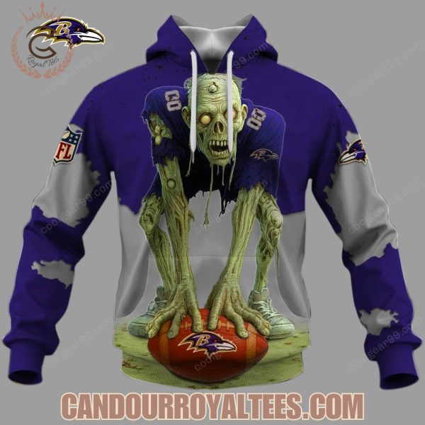 Baltimore Ravens Zombie Halloween Design Hoodie