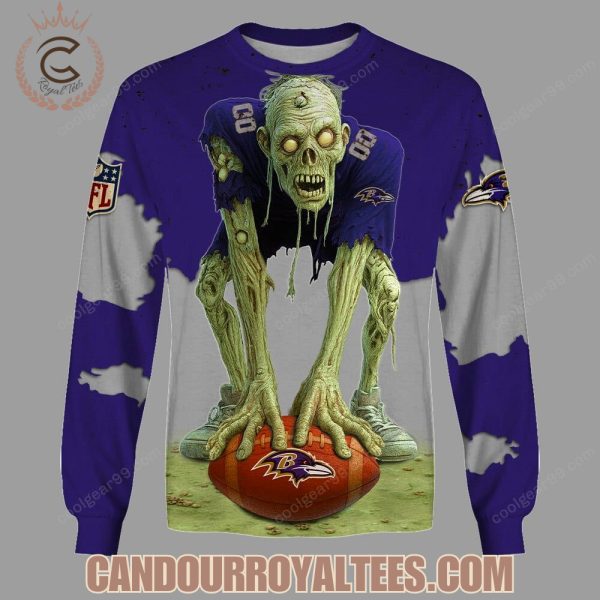 Baltimore Ravens Zombie Halloween Design Hoodie
