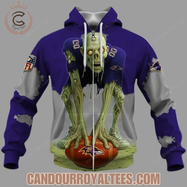 Baltimore Ravens Zombie Halloween Design Hoodie