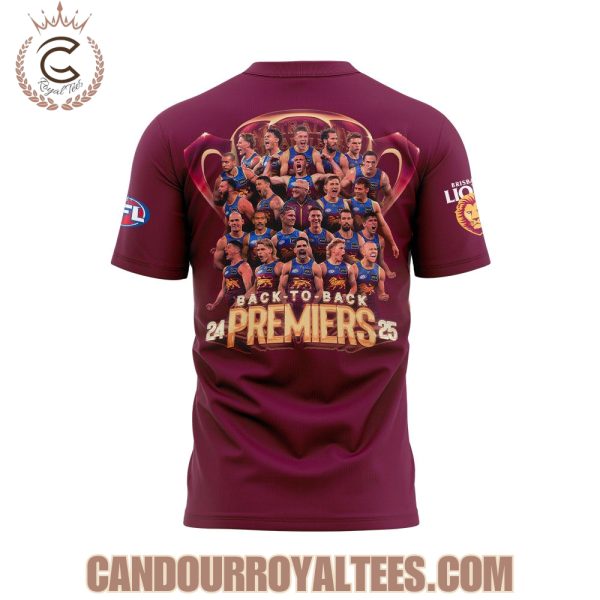 Brisbane Lions Back To Back AFL Premiers 2025 Tshirt, Hoodie
