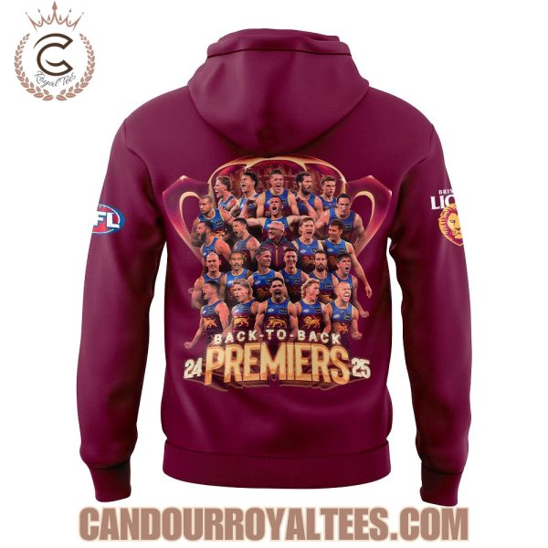 Brisbane Lions Back To Back AFL Premiers 2025 Tshirt, Hoodie
