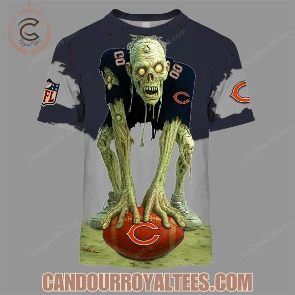 Chicago Bears Zombie Halloween Design Hoodie