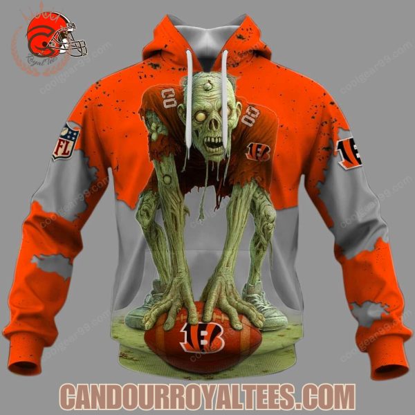 Cincinnati Bengals Zombie Halloween Design Hoodie