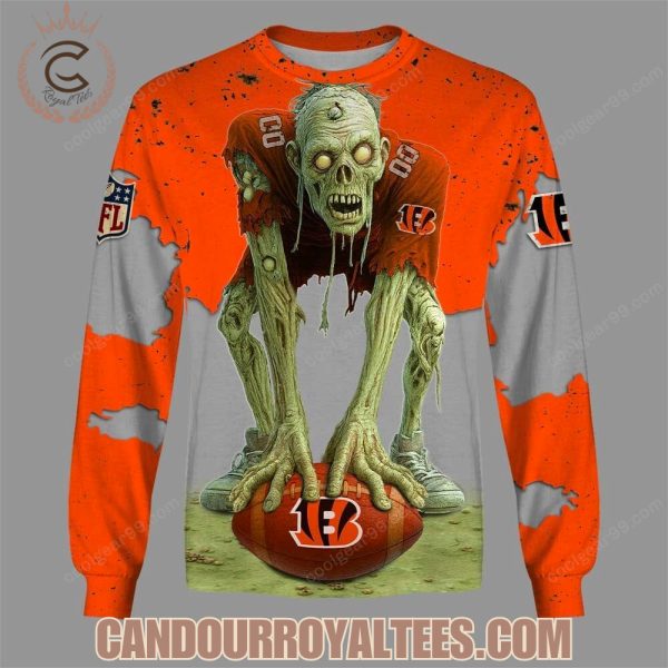Cincinnati Bengals Zombie Halloween Design Hoodie
