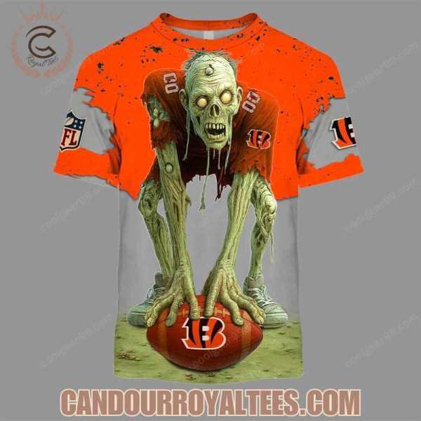 Cincinnati Bengals Zombie Halloween Design Hoodie
