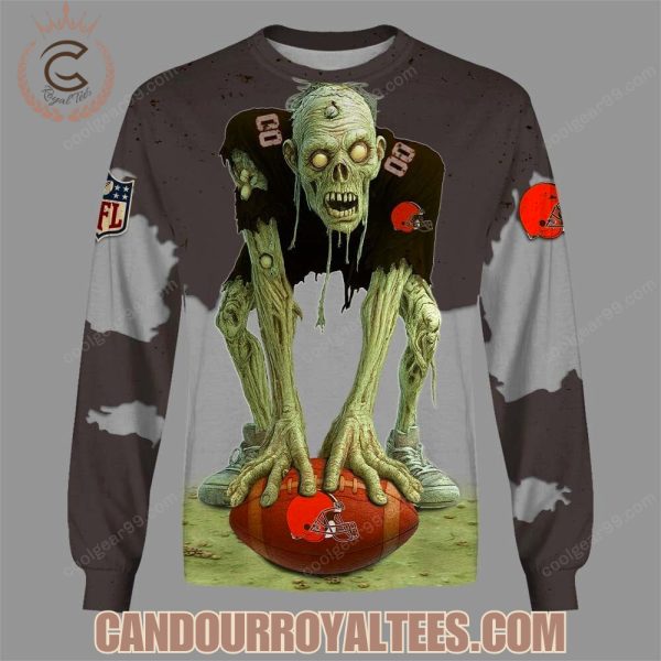 Cleveland Browns Zombie Halloween Design Hoodie