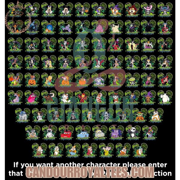 Cleveland Guardians Disney Halloween All Characters Baseball Jersey