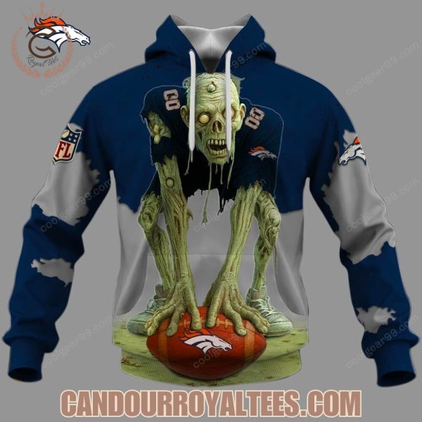 Denver Broncos Zombie Halloween Design Hoodie