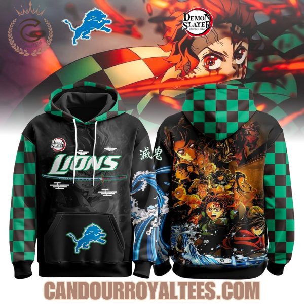Detroit Lions x Demon Slayer Infinity Castle 2025 Hoodie