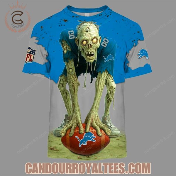 Detroit Lions Zombie Halloween Design Hoodie