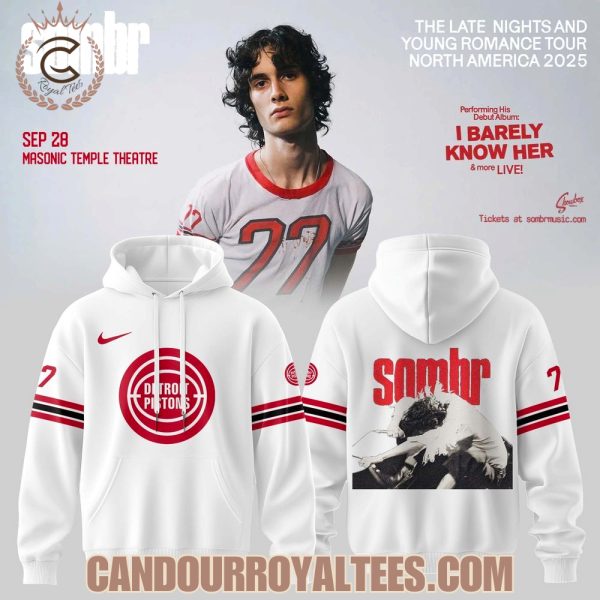 Detroit Pistons x Sombr The Late Nights & Young Romance Tour Merch Hoodie
