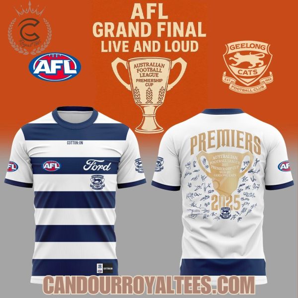 Geelong Cats AFL Premiers 2025 Tshirt, Hoodie