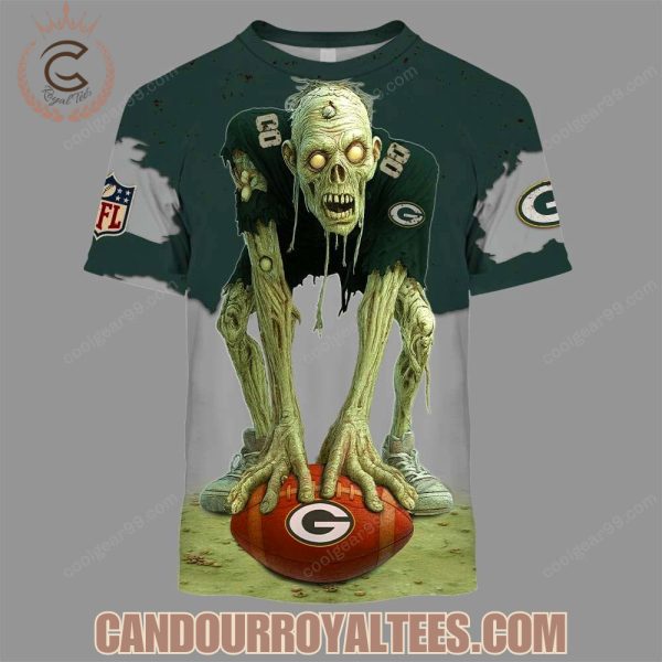 Green Bay Packers Zombie Halloween Design Hoodie
