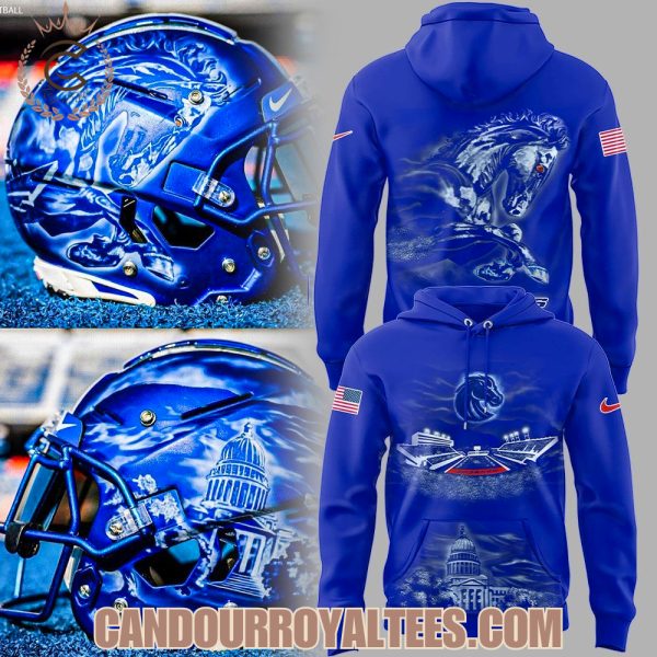 Inspired By The 2025 Boise State Football Helmet Hoodie