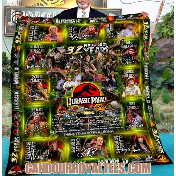 Jurassic Park 32nd Anniversary 1993-2025 Blanket
