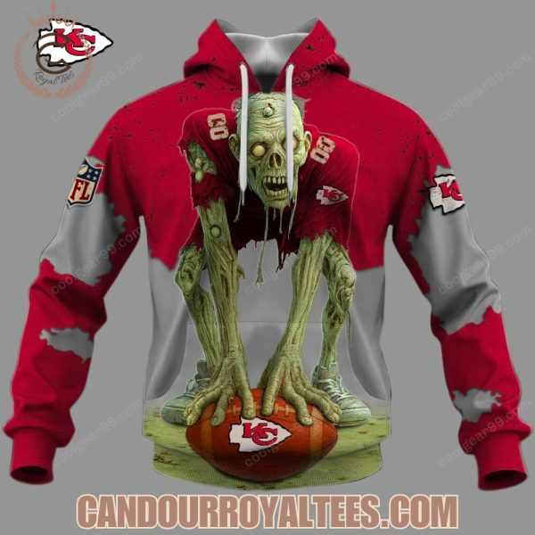 Kansas City Chiefs Zombie Halloween Design Hoodie