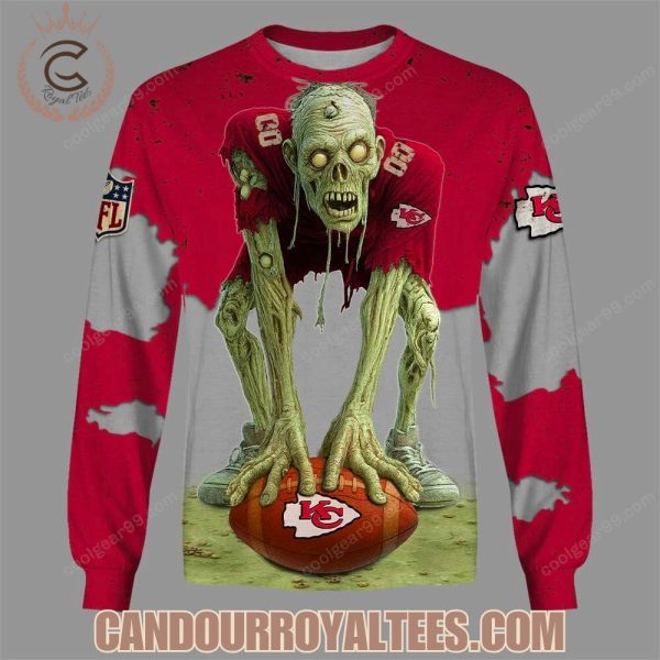 Kansas City Chiefs Zombie Halloween Design Hoodie