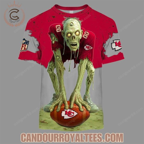 Kansas City Chiefs Zombie Halloween Design Hoodie