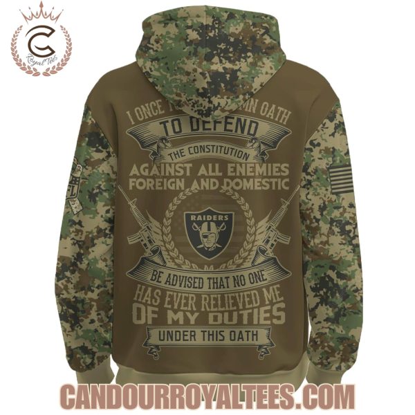 Las Vegas Raiders Happy Veterans Day Night Game Hoodie
