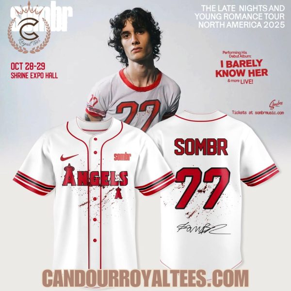 Los Angeles Angels X Sombr – The Late Nights & Young Romance Tour Merch Jersey